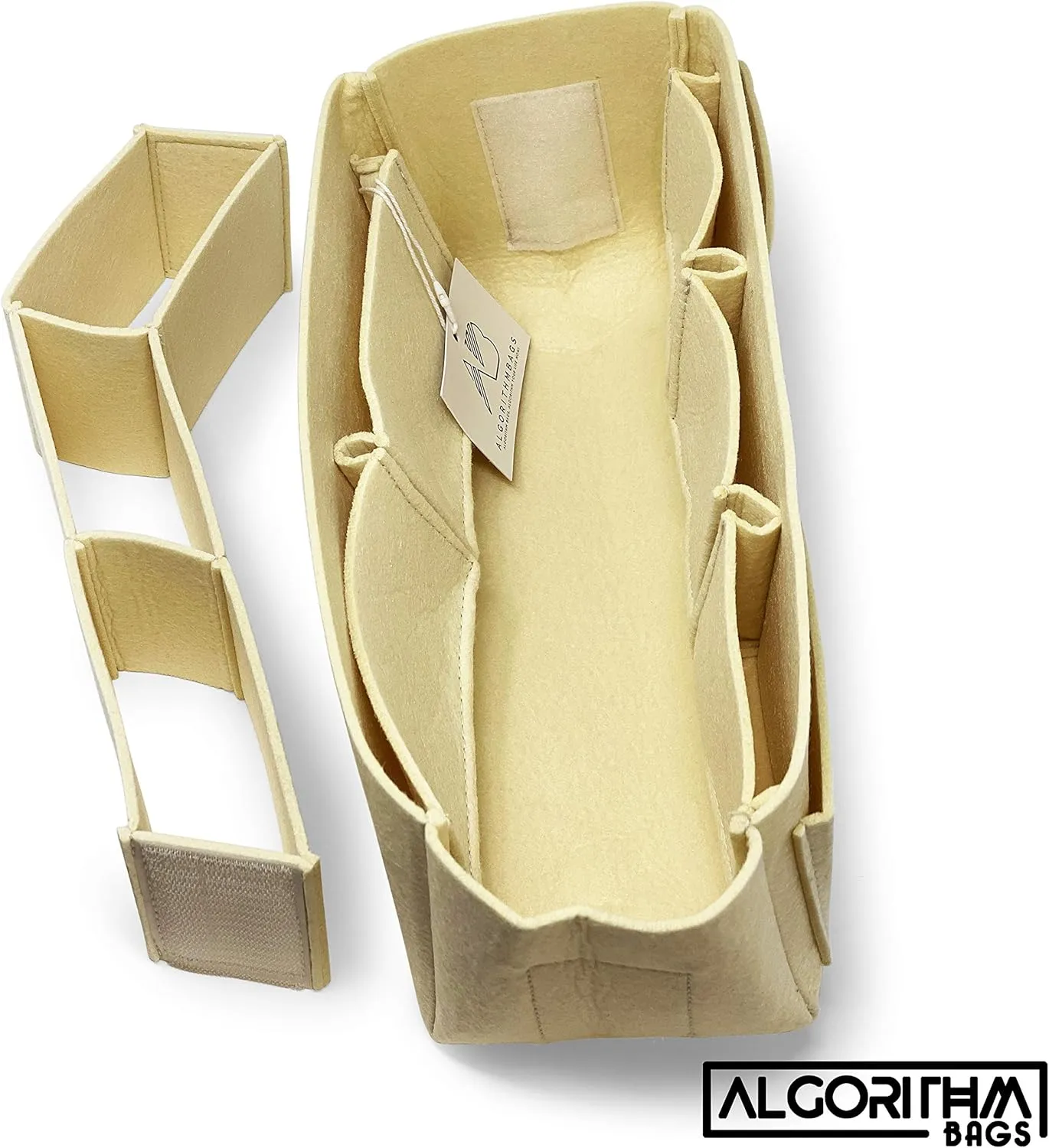 Designed for LV Artsy MM GM | Luxury Purse Organizer Insert, 2.5mm Felt Beige Liner Shaper (Cream, MM)