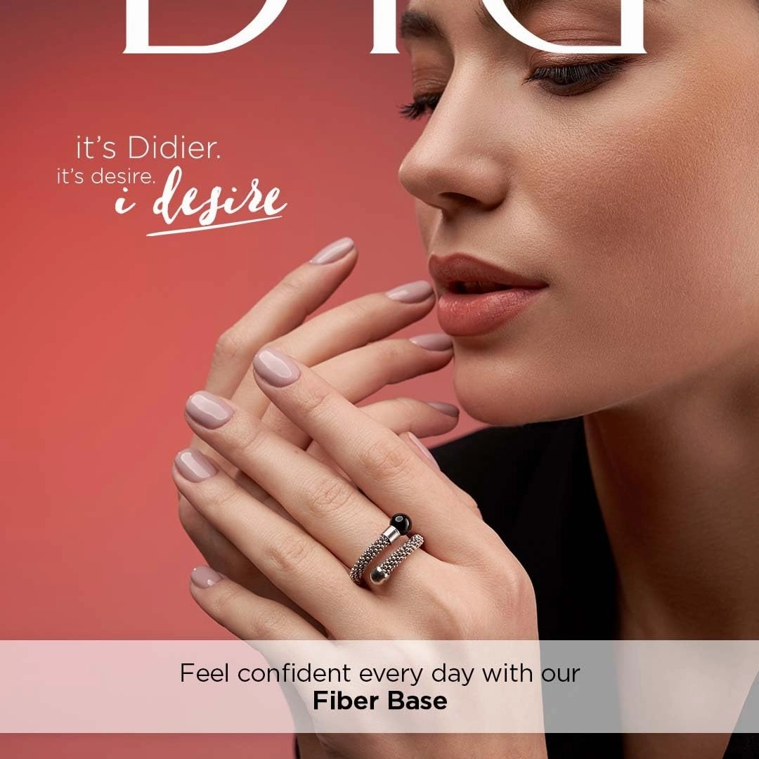 DIDIER LAB Premium Fiber Base Gel Polish Neutral - LED UV Gel Base Coat - Long Lasting Soak Off Gel Nail Base Coat with Vitamins and Minerals - Strengthens Thin Damaged Nails - Set of 2