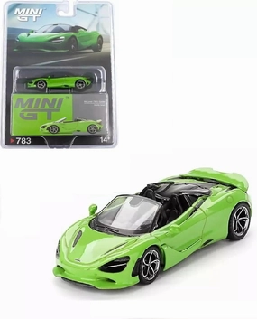 Diecast Model Car Compatible with Mini GT McLaren 720S Spider Diecast Model Car, Green, 1:64 Scale Model