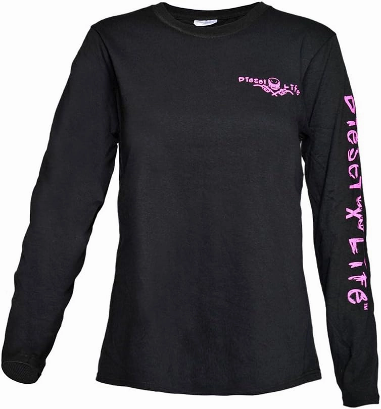 Diesel Life T-Shirts - Realistic Skull & Pumps - Long Sleeve Novelty Tee