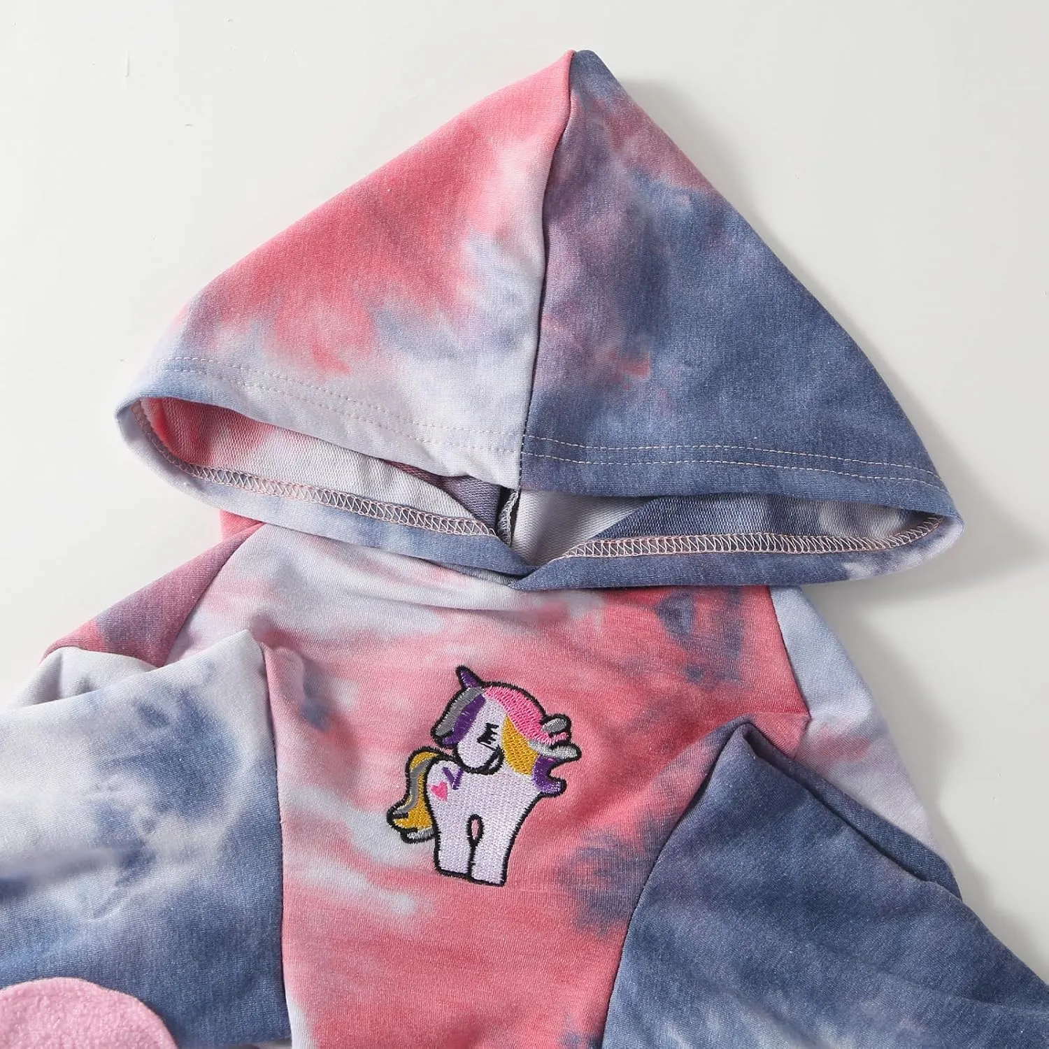 Dog Cotton Tie dye Hoodie Pink Grey Pullover Sweatshirts Soft and Stretch Pets Clothes Hooded for Medium Dogs(Pink Grey M)