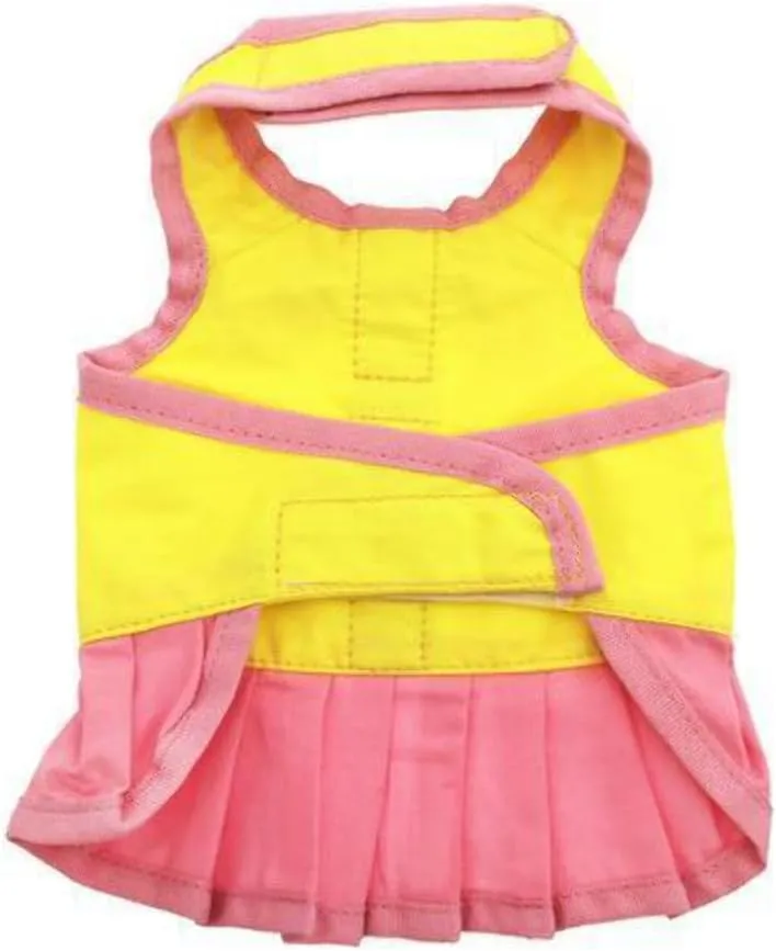 Doggles Dog Harness Dress, Yellow, XX Smalll