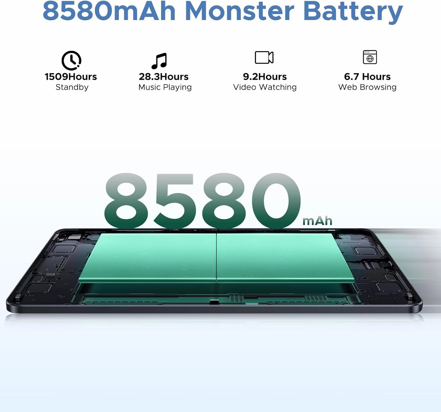 DOOGEE U11 Pro Android 15 Tablet, 11 inch Tablet,30GB 256GB/2TB TF Octa-Core,90Hz Display, 8580mAh, Netflix 1080P, Bluetooth 5.0 5G WiFi,Widevine L1,13MP 5MP, Face ID/OTG