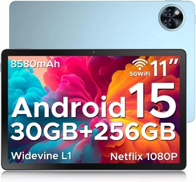 DOOGEE U11 Pro Android 15 Tablet, 11 inch Tablet,30GB 256GB/2TB TF Octa-Core,90Hz Display, 8580mAh, Netflix 1080P, Bluetooth 5.0 5G WiFi,Widevine L1,13MP 5MP, Face ID/OTG