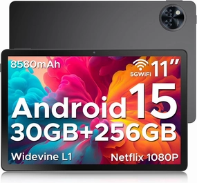DOOGEE U11 Pro Android 15 Tablet, 11 inch Tablet,30GB 256GB/2TB TF Octa-Core,90Hz Display, 8580mAh, Netflix 1080P, Bluetooth 5.0 5G WiFi,Widevine L1,13MP 5MP, Face ID/OTG