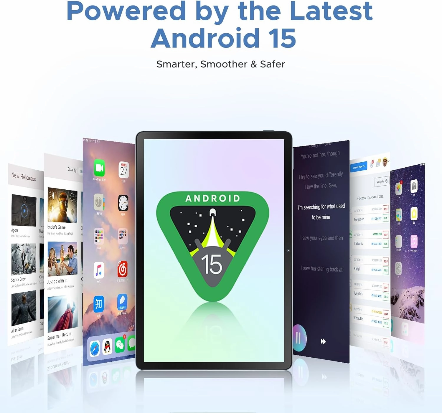 DOOGEE U11 Pro Android 15 Tablet, 11 inch Tablet,30GB 256GB/2TB TF Octa-Core,90Hz Display, 8580mAh, Netflix 1080P, Bluetooth 5.0 5G WiFi,Widevine L1,13MP 5MP, Face ID/OTG