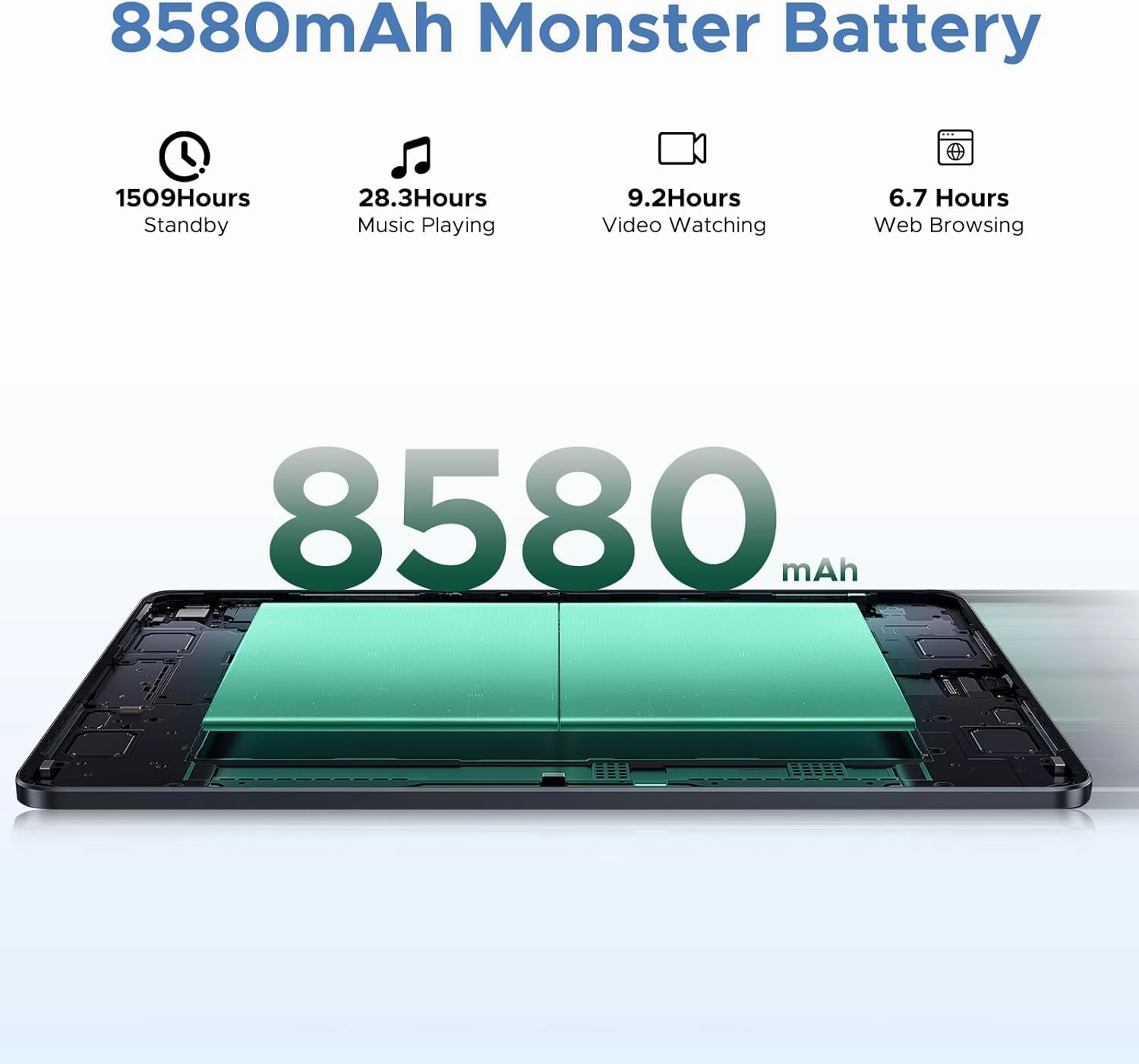 DOOGEE U11 Pro Android 15 Tablet, 11 inch Tablet,30GB 256GB/2TB TF Octa-Core,90Hz Display, 8580mAh, Netflix 1080P, Bluetooth 5.0 5G WiFi,Widevine L1,13MP 5MP, Face ID/OTG