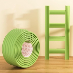 Dormitory Bunk Bed Ladder Pads, Self Adhesive Soft Corner Protectors for Stair Steps Foot Comfort, Traction Treads Cover Foam Padding Corner Shield (Color : Green, Size : 15m/49.2ft)