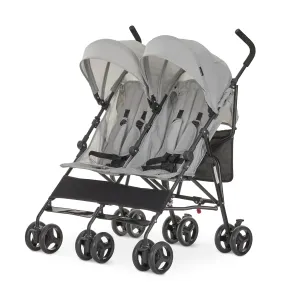 Dream On Me Twin Venture Umbrella Stroller in Light Gray