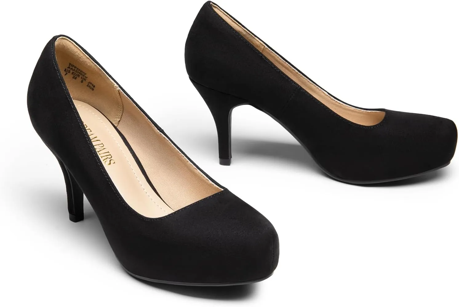 DREAM PAIRS Tiffany Women's Classic Elegant Versatile Low Stiletto Heel Dress Platform Pumps Shoes