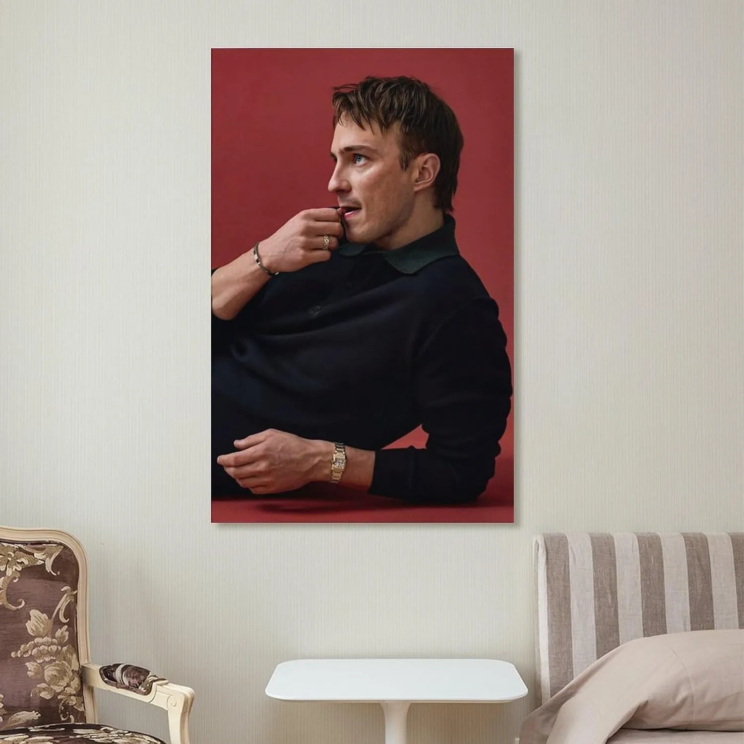 Drew Starkey Actor Ortrait Poster 3 Living Room Printing Oil Painting Interior Decoration Poster 12x18inch(30x45cm) Frame-style