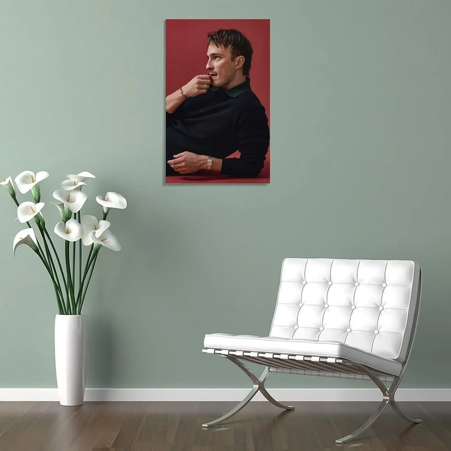 Drew Starkey Actor Ortrait Poster 3 Living Room Printing Oil Painting Interior Decoration Poster 12x18inch(30x45cm) Frame-style