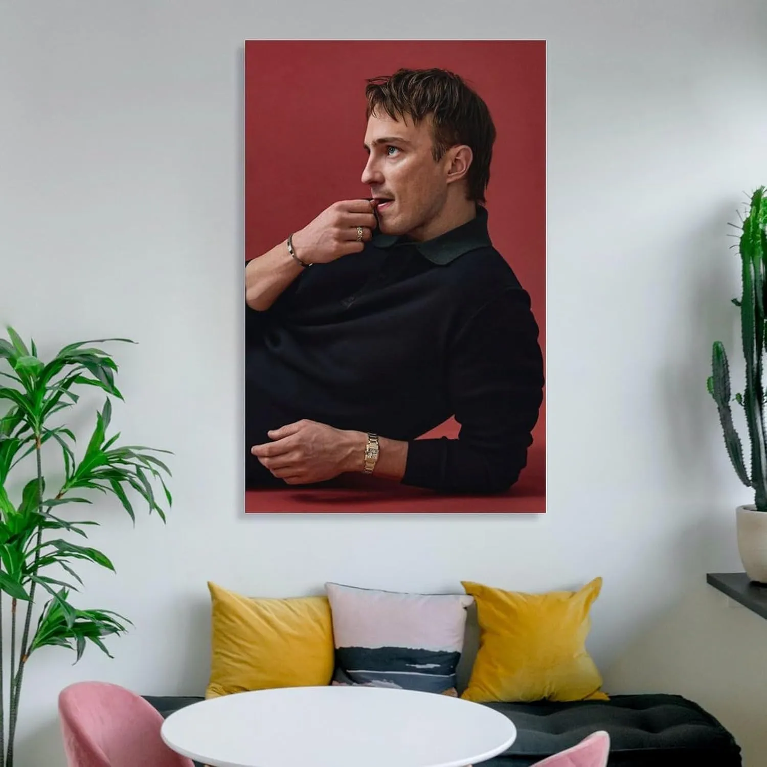 Drew Starkey Actor Ortrait Poster 3 Living Room Printing Oil Painting Interior Decoration Poster 12x18inch(30x45cm) Frame-style