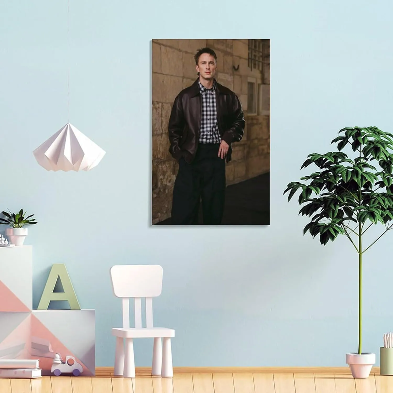 Drew Starkey Actor Ortrait Poster 4 Living Room Printing Oil Painting Interior Decoration Poster 08x12inch(20x30cm) Frame-style