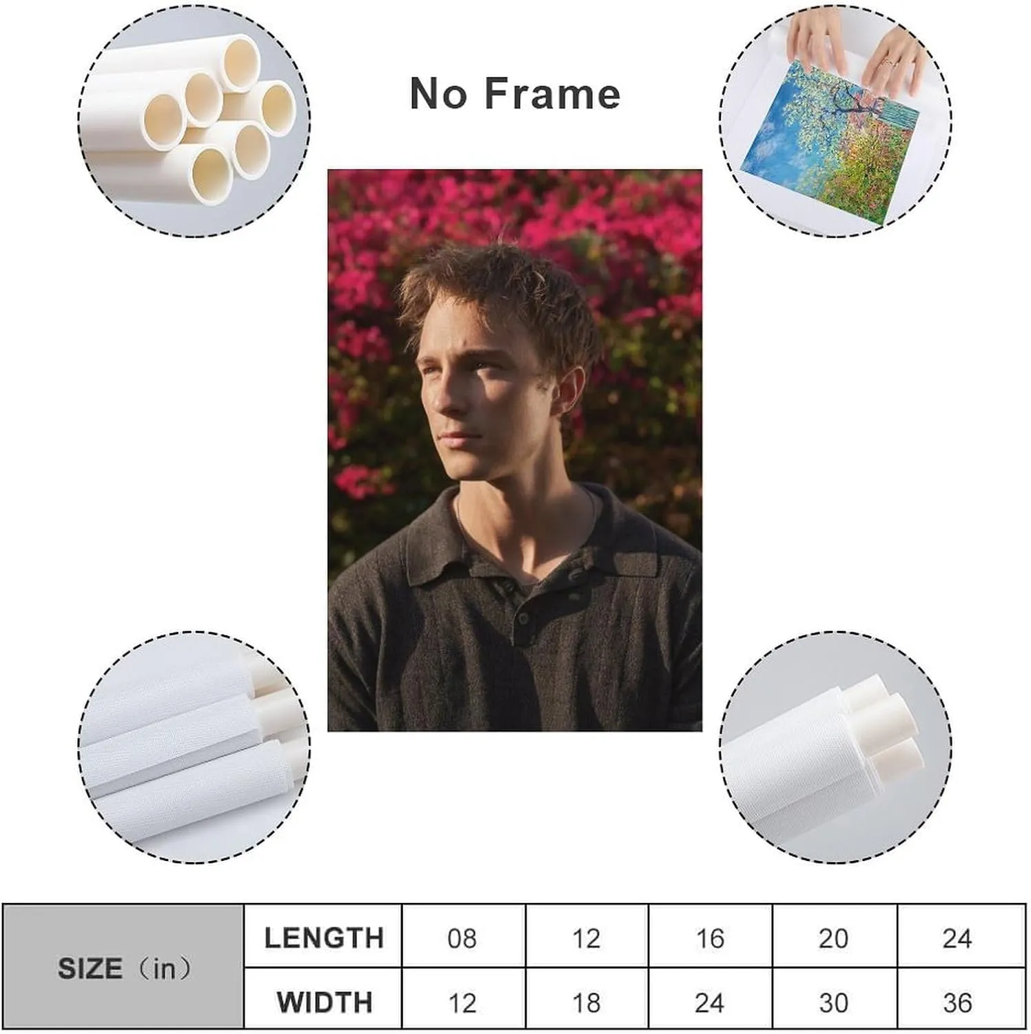 Drew Starkey Actor Ortrait Poster 7 Living Room Printing Oil Painting Interior Decoration Poster 12x18inch(30x45cm) Unframe-style