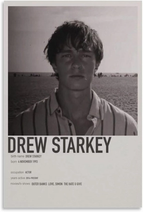 Drew Starkey Actor Portrait Poster 7 Living Room Printing Oil Painting Interior Decoration Poster 12x18inch(30x45cm) Unframe-style