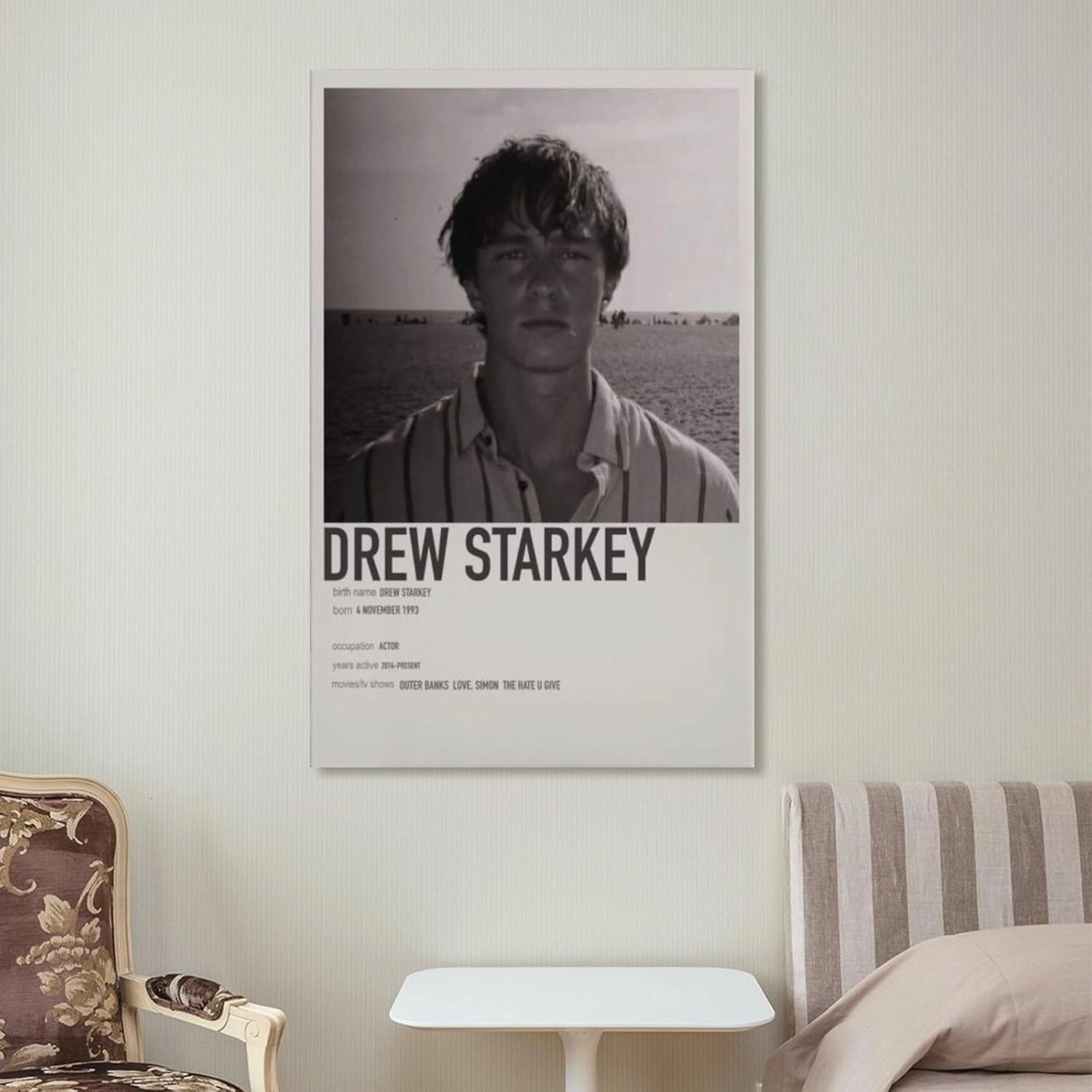 Drew Starkey Actor Portrait Poster 7 Living Room Printing Oil Painting Interior Decoration Poster 12x18inch(30x45cm) Unframe-style