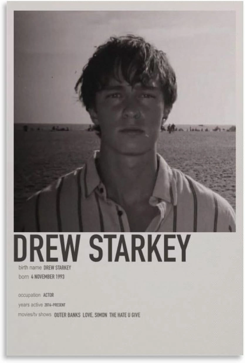 Drew Starkey Actor Portrait Poster 7 Living Room Printing Oil Painting Interior Decoration Poster 12x18inch(30x45cm) Unframe-style