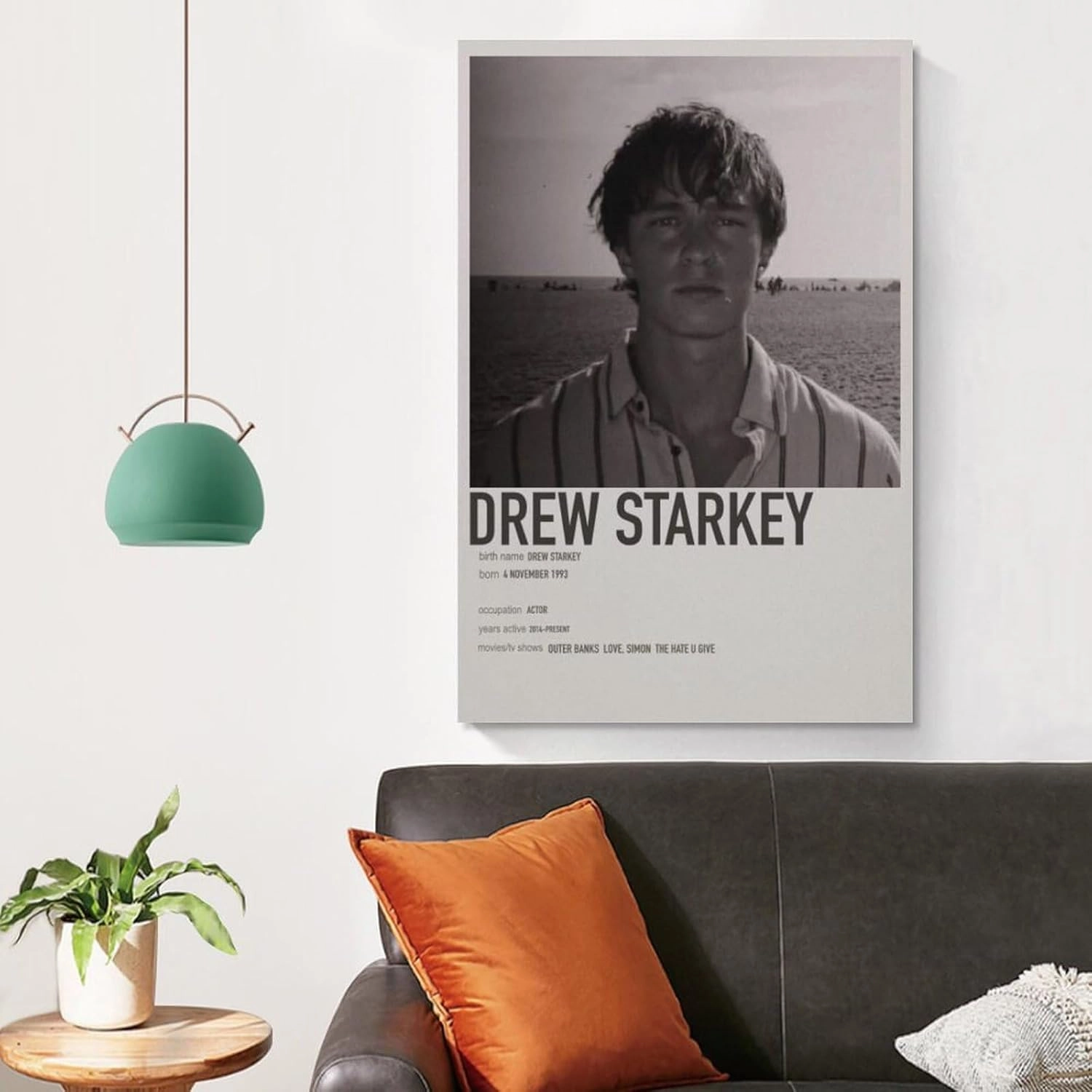Drew Starkey Actor Portrait Poster 7 Living Room Printing Oil Painting Interior Decoration Poster 12x18inch(30x45cm) Unframe-style