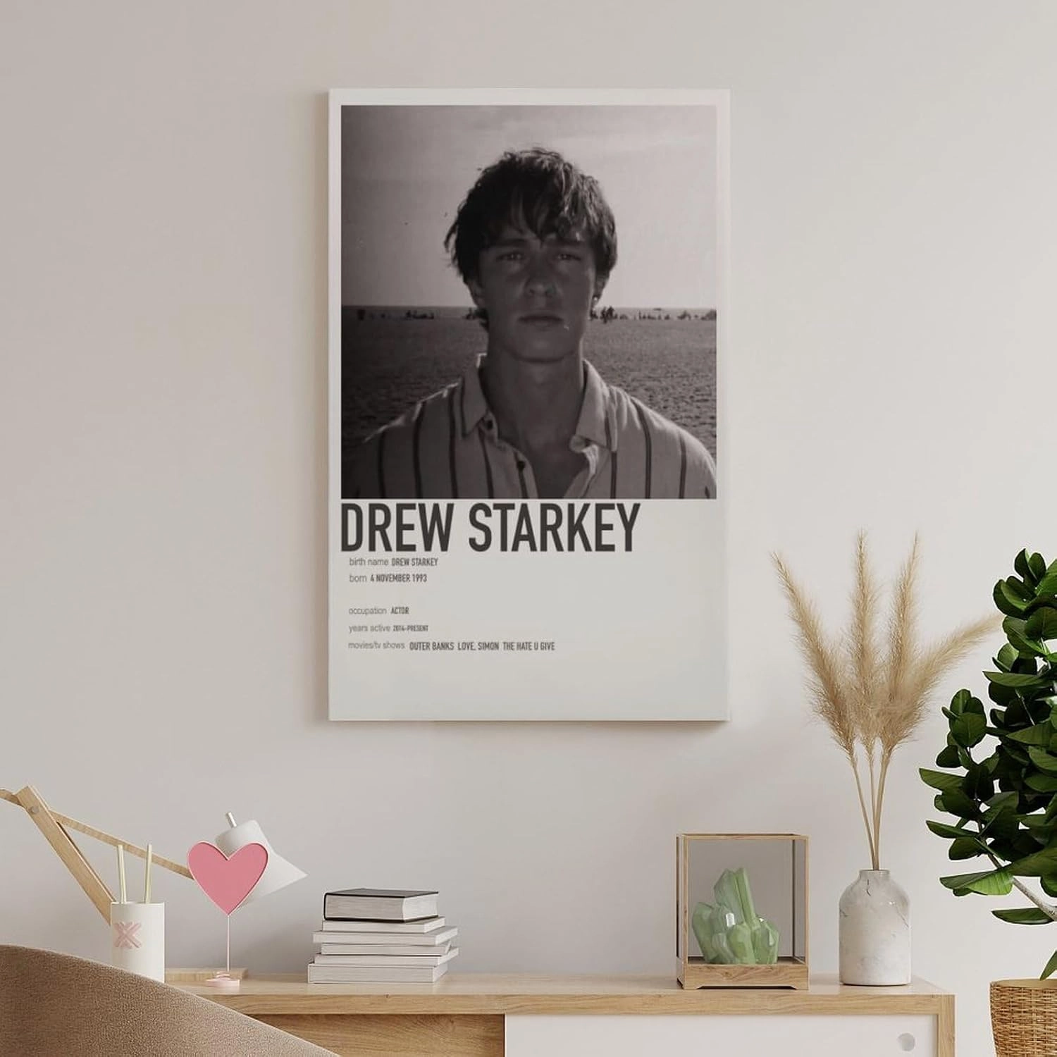 Drew Starkey Actor Portrait Poster 7 Living Room Printing Oil Painting Interior Decoration Poster 12x18inch(30x45cm) Unframe-style