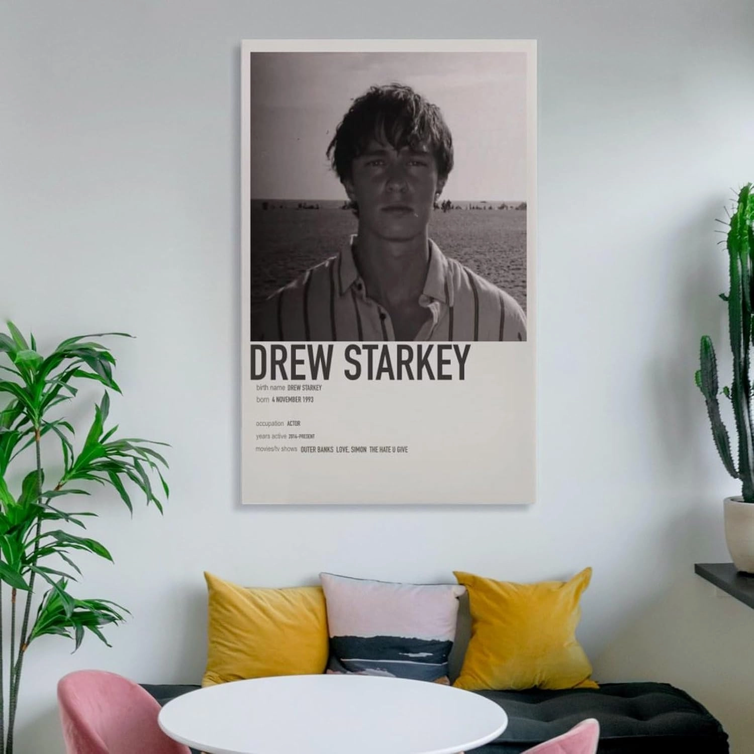 Drew Starkey Actor Portrait Poster 7 Living Room Printing Oil Painting Interior Decoration Poster 12x18inch(30x45cm) Unframe-style