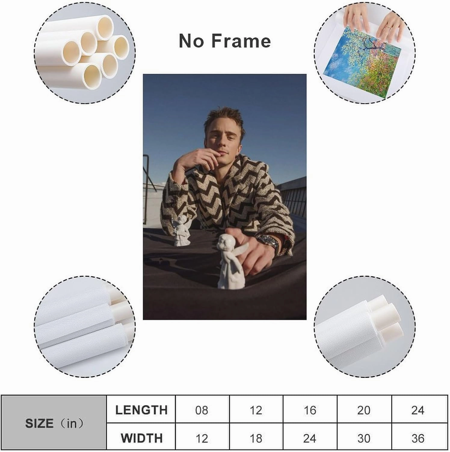 Drew Starkey Actor Poster 4 Living Room Printing Oil Painting Interior Decoration Poster 12x18inch(30x45cm) Unframe-style