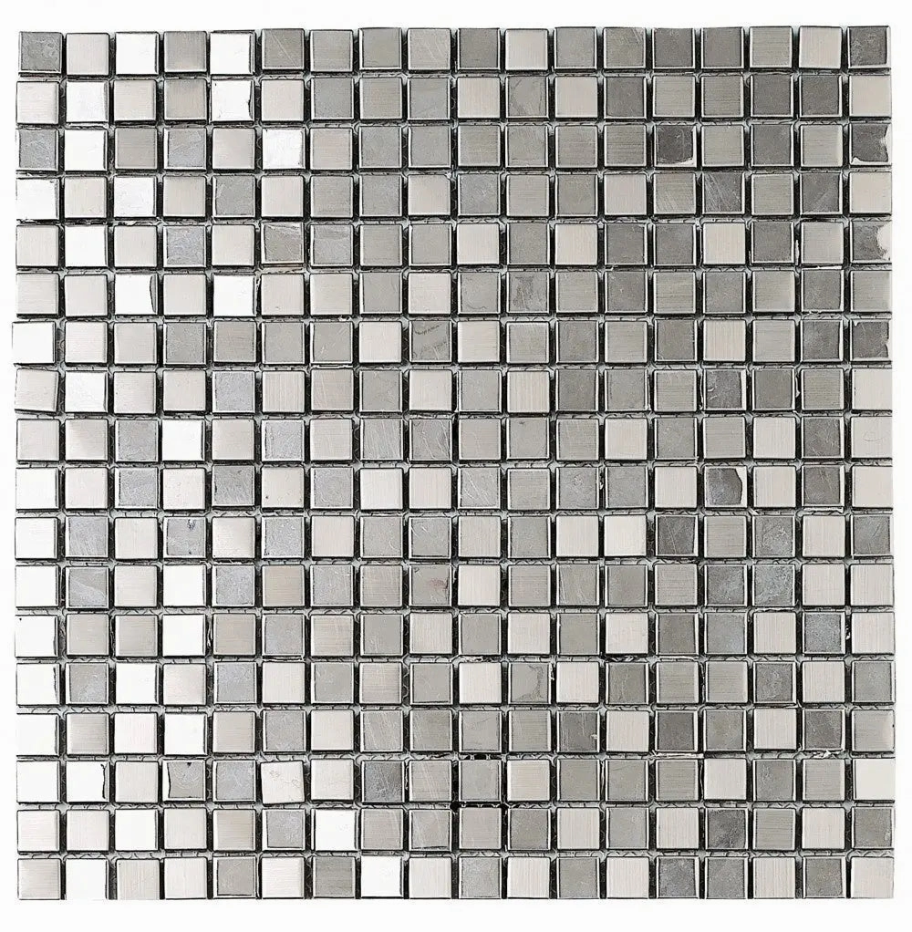 Dune Metallic Silver D940 Mosaic Tile 30x30cm