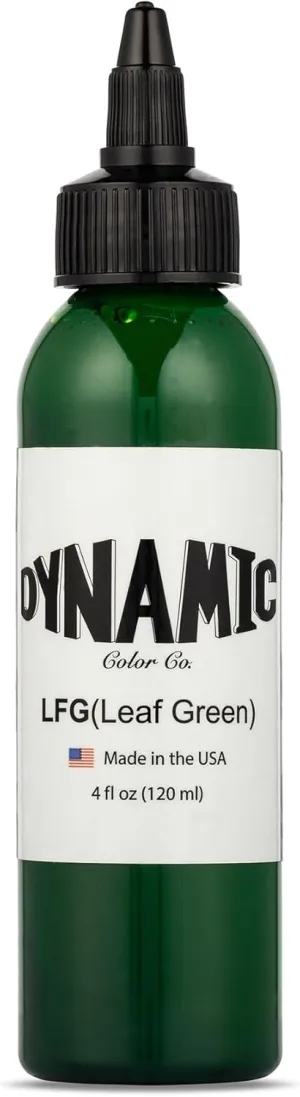 Dynamic Color Co- Leaf Green Tattoo Ink: Vibrant, Sterilized, Vegan & USA-Made Since 1990 – Trusted by Artists Worldwide(4 oz Bottle)