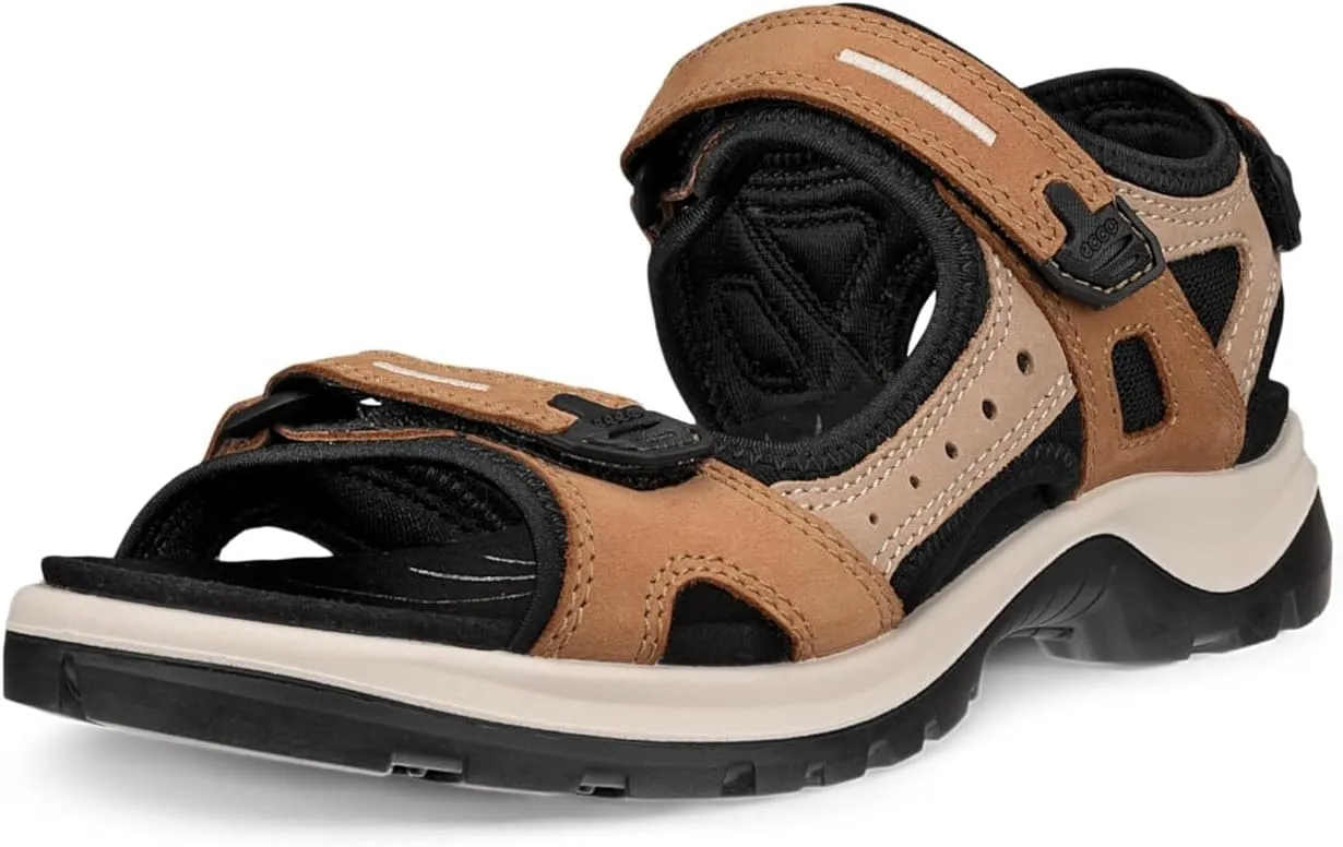 ECCO Women's Yucatan Sport Sandal, Cashmere/Nude Nubuck, 10-10.5