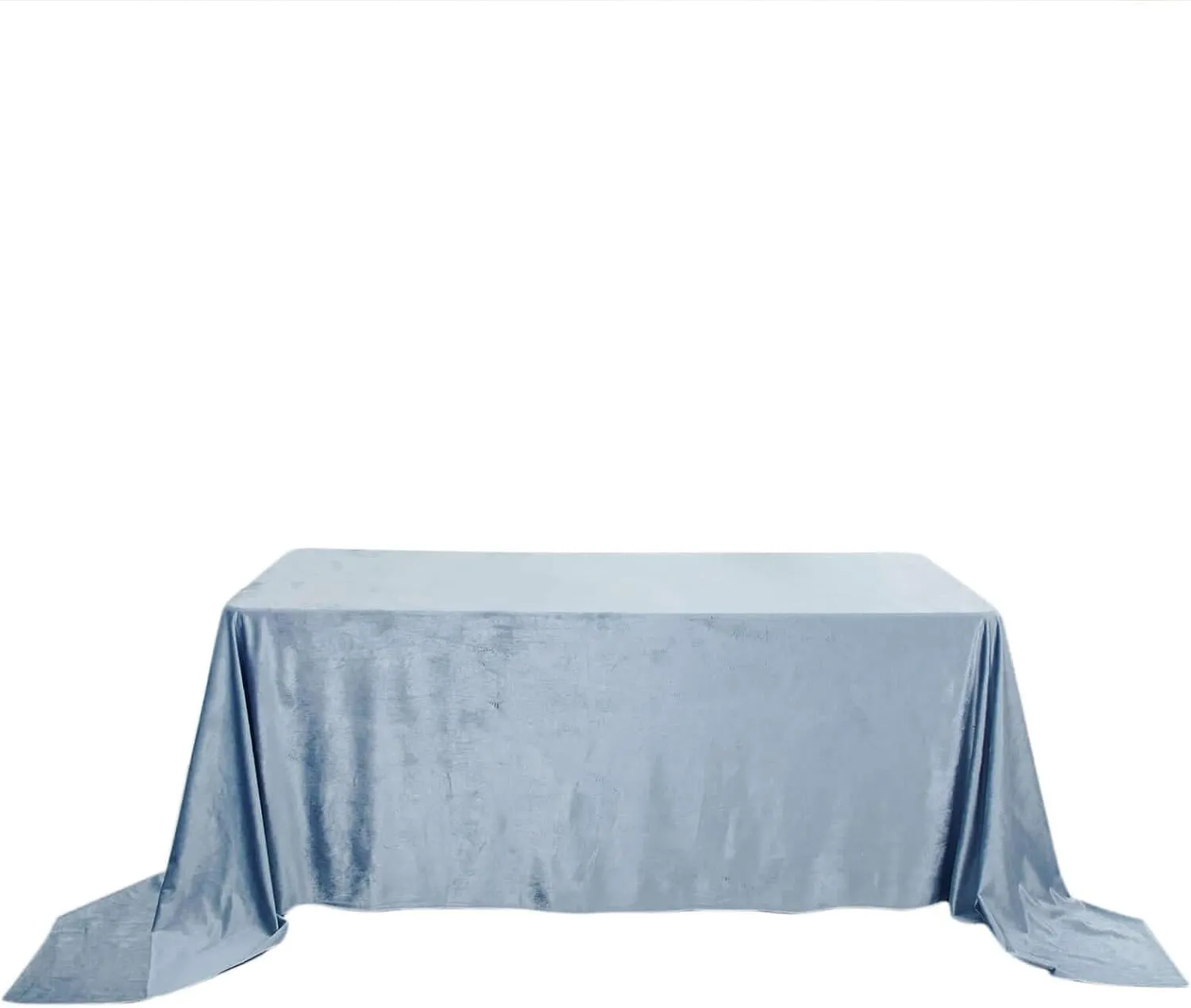 Efavormart Premium Velvet Dusty Blue 90" x 132" Rectangle Tablecloth for Wedding Party Events