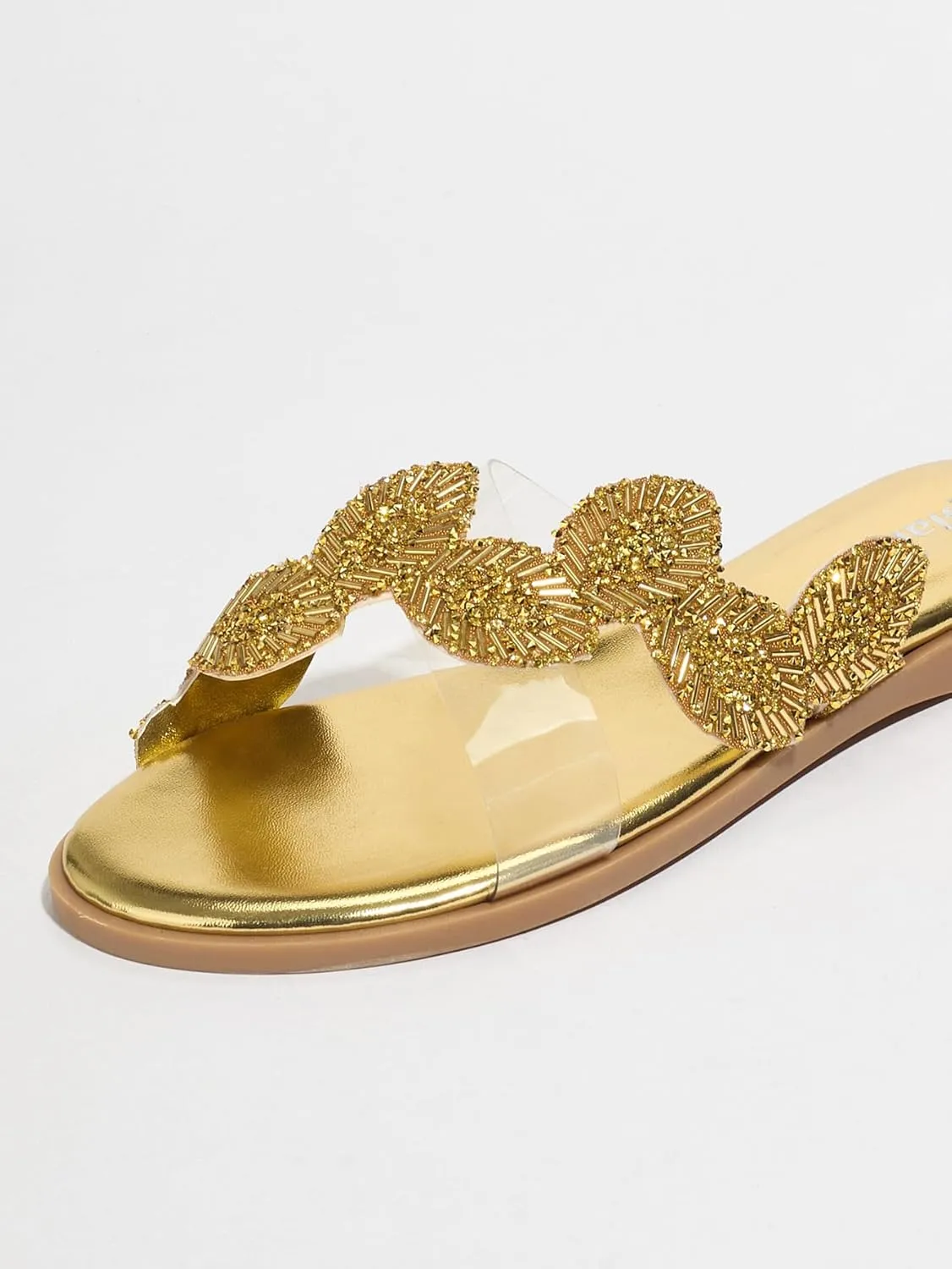 Elegant Lace Mules for Women – Delicate Bow Accent Slip-On Shoes with Soft Thick Sole, Comfortable Flat Sandals US 6-10.5 for Summer & Daily Wear