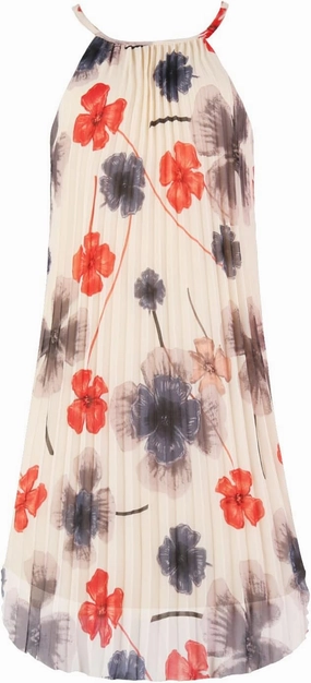 Ellames Women's 2024 Summer Spaghetti Strap Pleated Casual Swing Dress with Belt