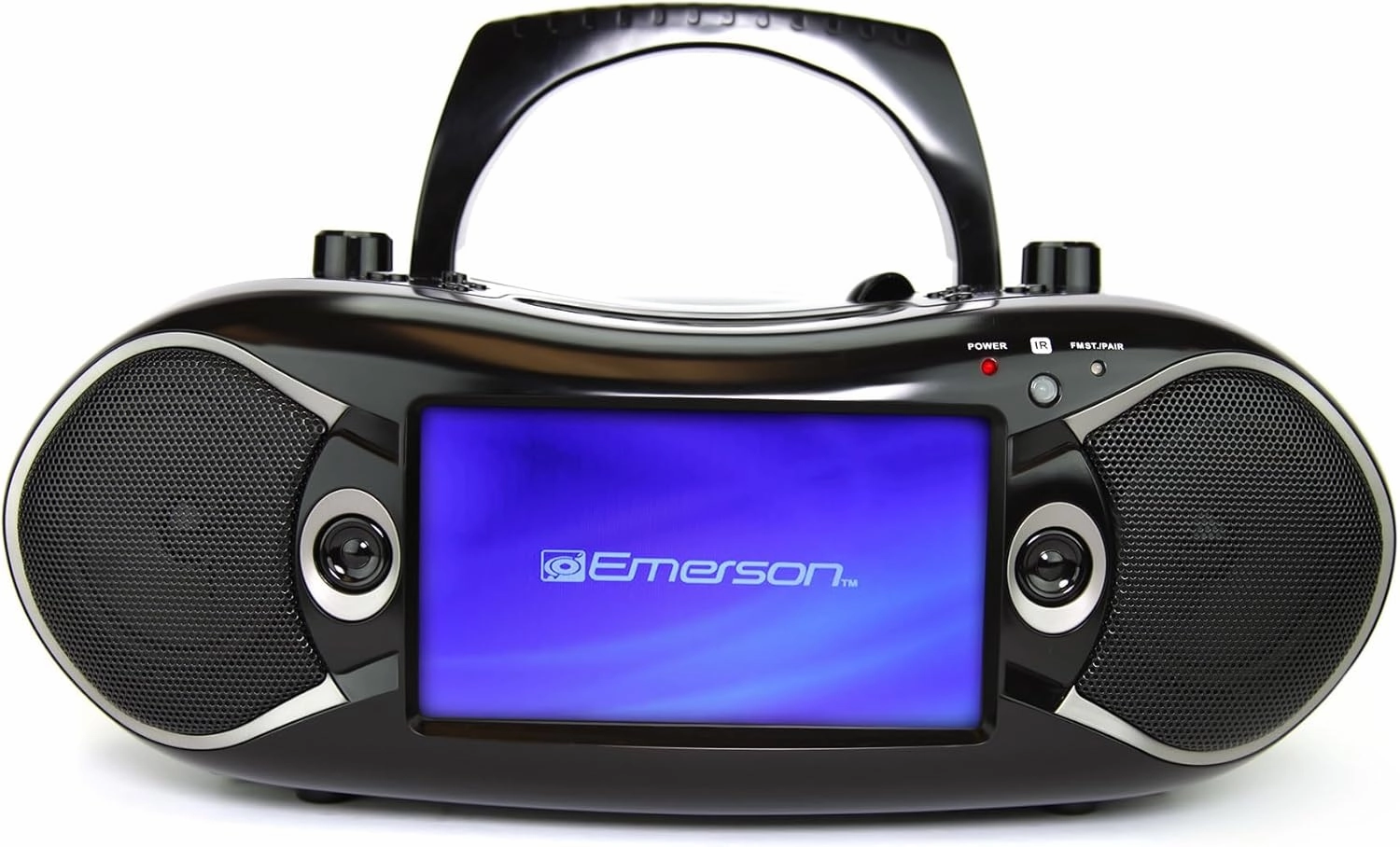 Emerson EDL-2870H Bluetooth DVD Boombox with AM/FM Radio & Digital TV, Portable Multimedia Player with 7" LCD Screen, HDMI, Bluetooth, USB/SD Playback, Twin Speakers, Black