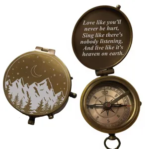 Engraved Compass with Leather Case, Custom Compass, Wedding Gift, Christmas, Baptism, Graduation, Personalized Compass, Compass Gift, Working Compass, Groomsmen Gift