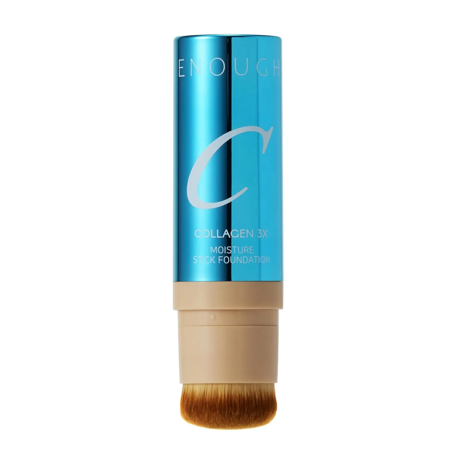 ENOUGH Collagen 3X Moisture Stick Foundation with Brush, Full Coverage Tinted Sunscreen for Face, Long-Lasting Korean Makeup, Perfect Тinted Мoisturizer with SPF 50  (#13N Light Beige, 0.49 oz / 14g)