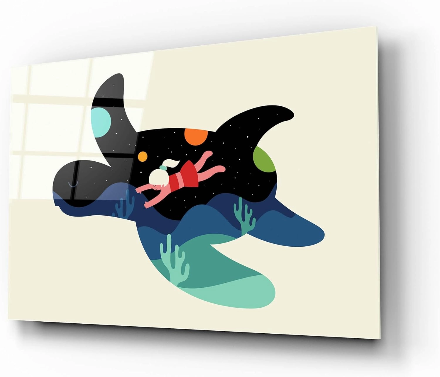 Epic Art 'Ocean Roaming' by Andy Westface, Acrylic Glass Wall Art, 16"x12"