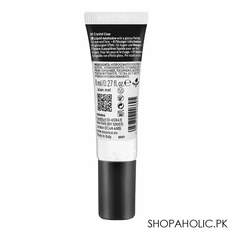 Essence Dewy Eye Gloss, Liquid Shadow, 8ml, 01 Crystal Clear