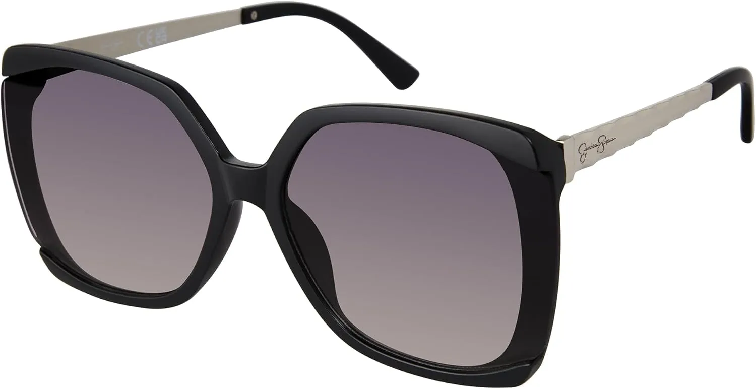 essica Simpson Women's J6214 Oversized Cat Eye Square Sunglasses