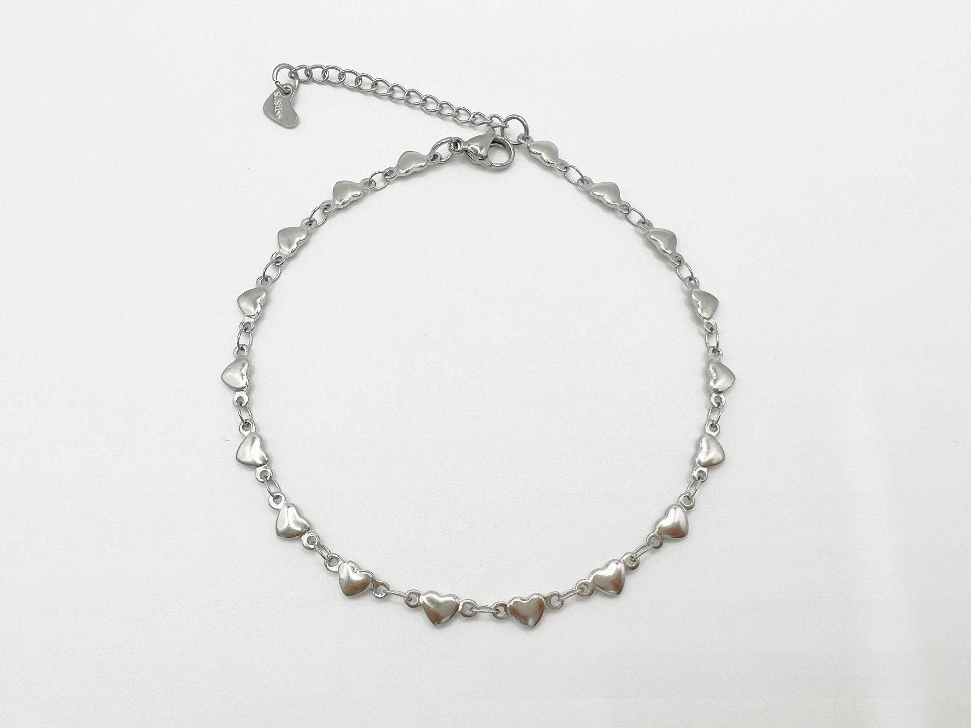 European And American Style Fashion Special-interest Stainless Steel Anklets Love Anklet Multi-style Ins