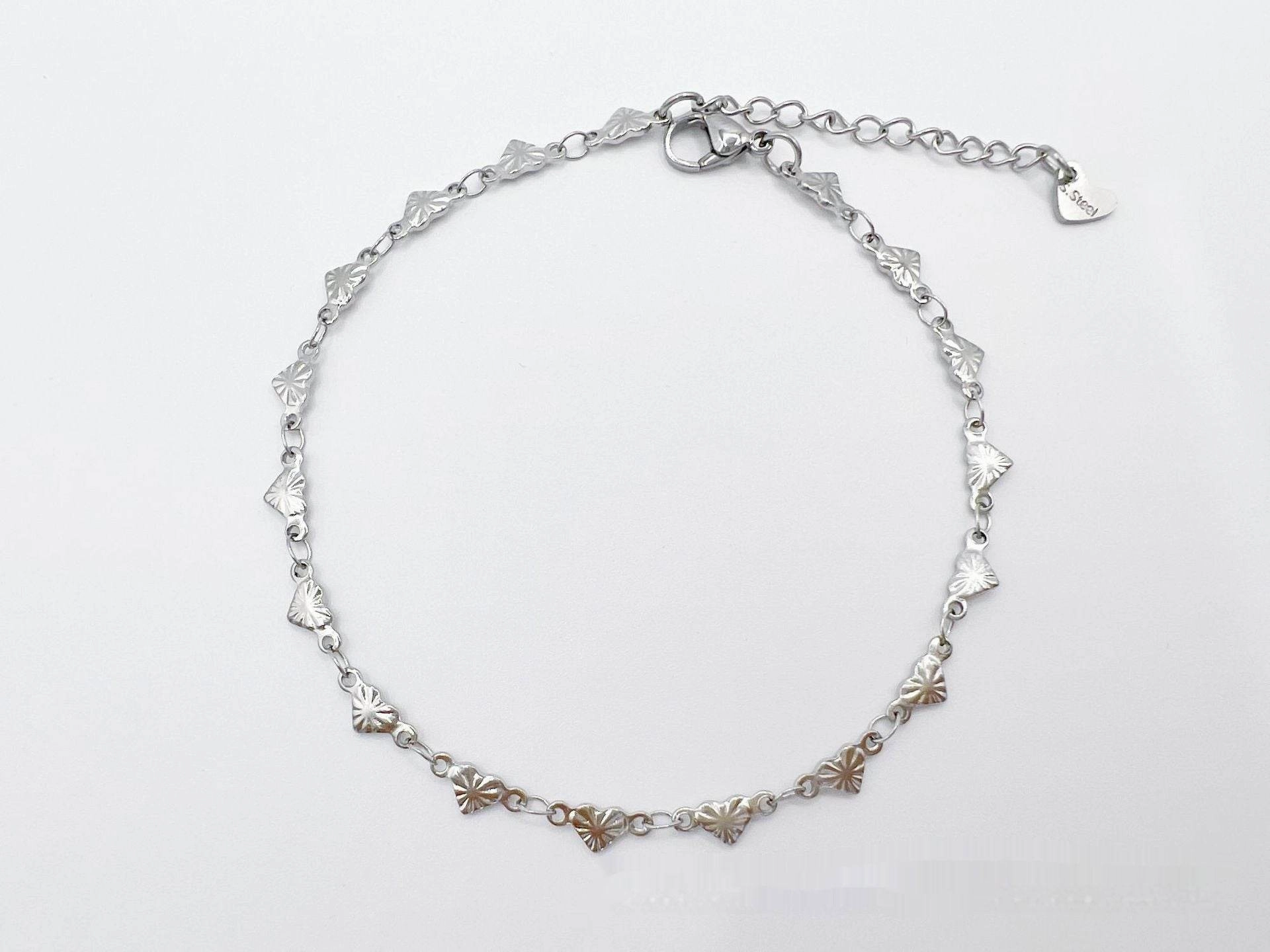 European And American Style Fashion Special-interest Stainless Steel Anklets Love Anklet Multi-style Ins