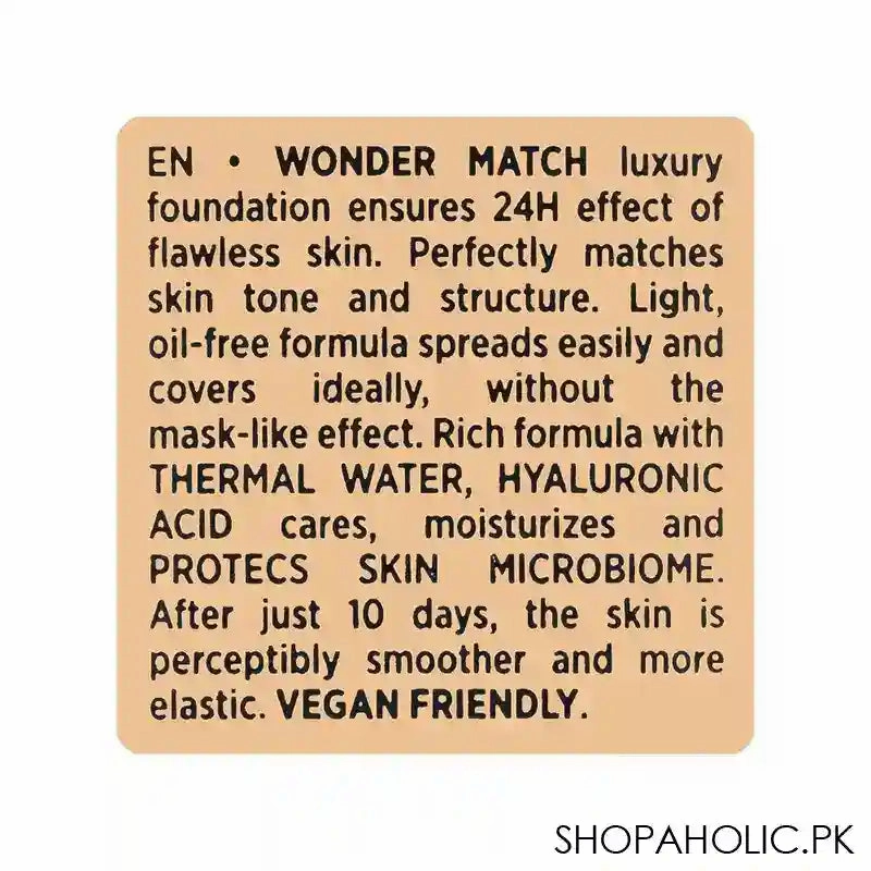 Eveline Wonder Match Skin Absolute Perfection Foundation, 20, Medium Beige