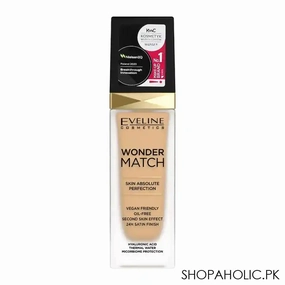 Eveline Wonder Match Skin Absolute Perfection Foundation, 20, Medium Beige