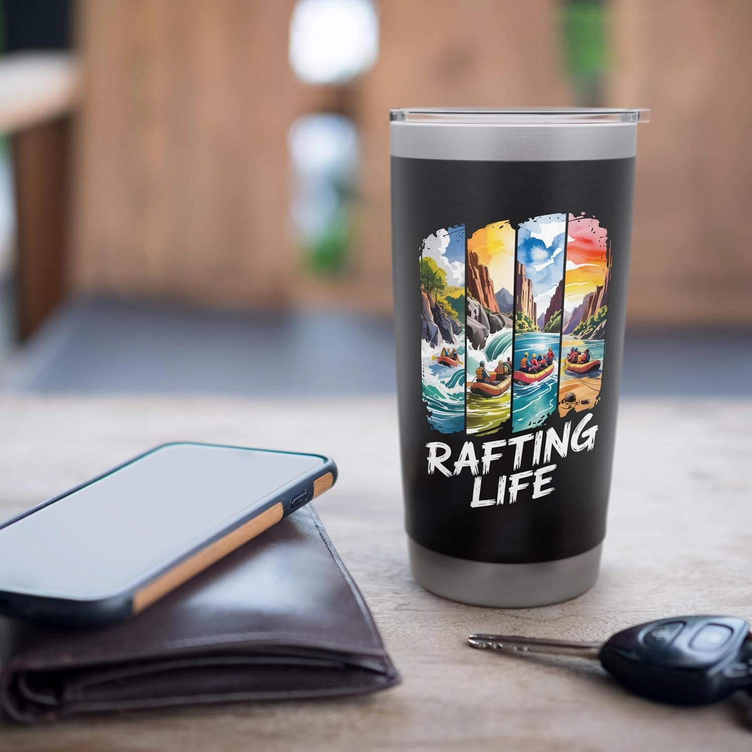 Experience the Thrill of Rafting Adventures Life Stainless Steel Insulated Tumbler
