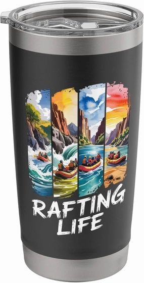 Experience the Thrill of Rafting Adventures Life Stainless Steel Insulated Tumbler