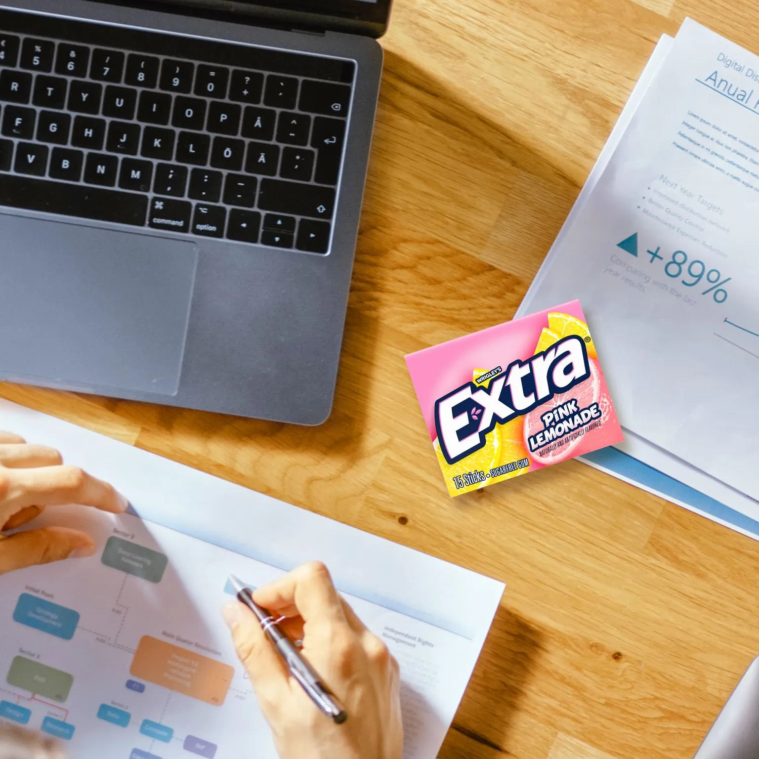 EXTRA Gum Pink Lemonade - Sugar-Free Chewing Gum Bulk Box, 15 Sticks/Pack, 10 Packs per Inner, Total 150 Sticks