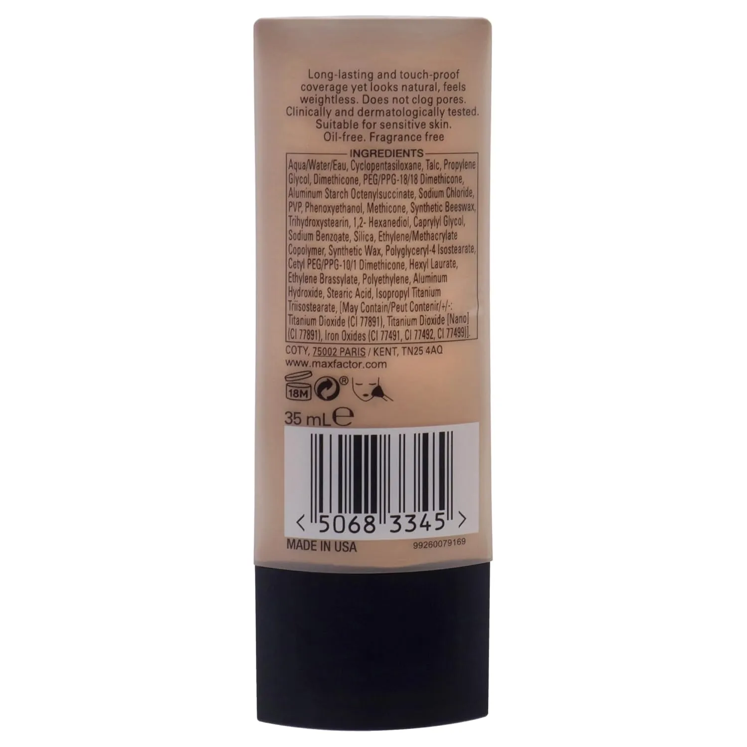 Facefinity Lasting Performance Foundation - 105 Soft Beige by Max Factor for Women - 1.18 oz Foundation