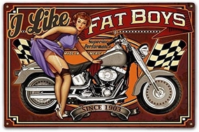 Fatboys - 12" x 18" Vintage Metal Sign