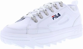 Fila Women's Disruptor Court Shoes White/Silver/Navy 6.5