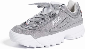 Fila Women's Made in Italy Disruptor II Sneakers, Msil/Msil/White, 10 M US