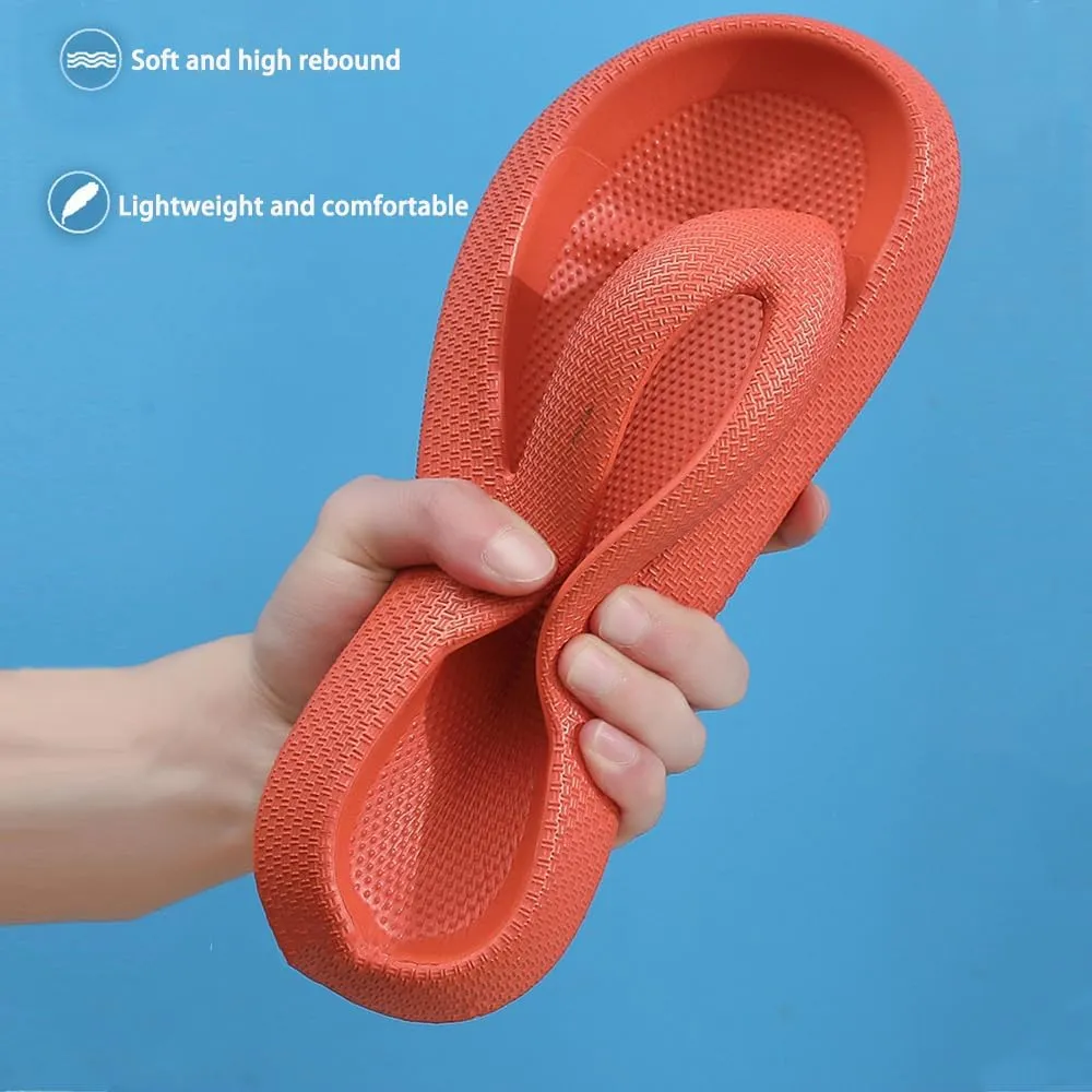Flip Flops for Women Men,Non-slip Soft and Lightweight Slides,Comfy Shower Spa Walking Pool Beach Sandals